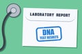 DNA test results vector concept Royalty Free Stock Photo