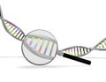 DNA testing abstract 3d illustration.