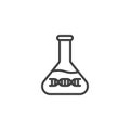 DNA testing line icon Royalty Free Stock Photo