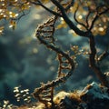 DNA Tree: Life Science Concept - AI Generated