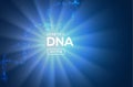 DNA vector background biology molecule science gene. Biotechnology genetic chemistry scientific concept