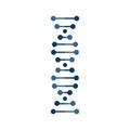 Dna vector icon isolated on white Royalty Free Stock Photo