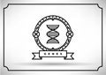 DNA Vector Icon, Linear Design Royalty Free Stock Photo