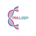 DNA vector logo design template.modern medical logotype.laboratory science icon symbol.colorful pharmacology sign-vector Royalty Free Stock Photo