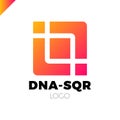 DNA vector logo design template. Modern medical logotype. Laboratory science icon symbol. Colorful pharmacology sign Royalty Free Stock Photo