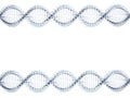 Dna water chain for background isolated - 3d rendering