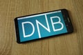 DNB ASA financial services group logo displayed on smartphone