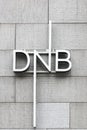 DNB logo on a wall