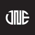 DNE letter logo design on black background. DNE creative initials letter logo concept. DNE letter design Royalty Free Stock Photo