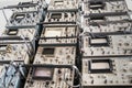 Dnepr, Ukraine - March 30, 2017:Many old, rare Oscillators are in the warehouse at the university Royalty Free Stock Photo