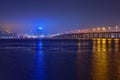 Dnepropetrovsk skyline at night.