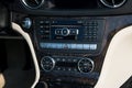 Photos of Mercedes Benz SL550 convertible. Dashboard view. Detailing Royalty Free Stock Photo