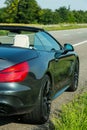 Photos of the Mercedes Benz SL550 convertible on the road Royalty Free Stock Photo