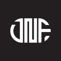 DNF letter logo design on black background. DNF creative initials letter logo concept. DNF letter design Royalty Free Stock Photo
