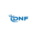 DNF letter logo design on white background. DNF creative initials letter logo concept. DNF letter design Royalty Free Stock Photo