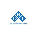 DNI letter logo design on WHITE background. DNI creative initials letter logo concept Royalty Free Stock Photo
