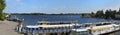 Dnieper harbor ships panorama