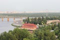 Dnieper River in the industrial part of the city Kiev