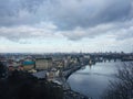 Dnipro, panorama, Islands, bridges, space, Kiev, February
