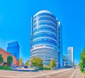 The modern glass Most-city business center in Sobornyi district, on August 24 in Dnipro, Ukraine