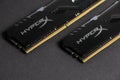 Dnipro. Ukraine. 17 march 2021. Sticks of computer random access memory RAM hyperx. dark background