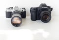 ÃÂ¡oncept of digital and analog reflex Canon cameras