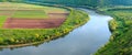 Dnister river bend canyon Royalty Free Stock Photo