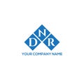 DNR letter logo design on WHITE background. DNR creative initials letter logo concept.