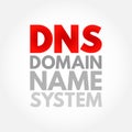 DNS Domain Name System - hierarchical naming system built on a distributed database for computers, services, or any resource
