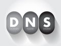 DNS Domain Name System - hierarchical naming system built on a distributed database for computers, services, or any resource