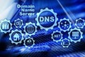 DNS. Domain Name System. Network Web Communication. Internet and digital technology concept Royalty Free Stock Photo