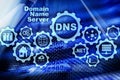 DNS. Domain Name System. Network Web Communication. Internet and digital technology concept