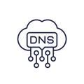 DNS line icon for web