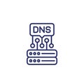 DNS line icon on white