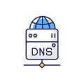 DNS server RGB color icon