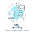 DNS spoofing soft blue concept icon Royalty Free Stock Photo