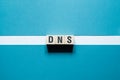 Dns word concept on cubes