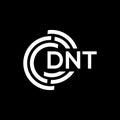 DNT letter logo design on black background. DNT creative initials letter logo concept. DNT letter design Royalty Free Stock Photo