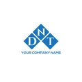 DNT letter logo design on WHITE background. DNT creative initials letter logo concept. Royalty Free Stock Photo