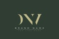 DNV abstract letter logo design Royalty Free Stock Photo