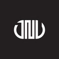 DNV letter logo design on black background. DNV creative initials letter logo concept. DNV letter design Royalty Free Stock Photo