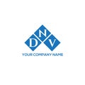 DNV letter logo design on WHITE background. DNV creative initials letter logo concept Royalty Free Stock Photo
