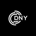 DNY letter logo design on black background. DNY creative initials letter logo concept. DNY letter design Royalty Free Stock Photo