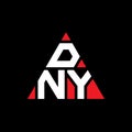 DNY triangle letter logo design with triangle shape. DNY triangle logo design monogram. DNY triangle vector logo template with red Royalty Free Stock Photo