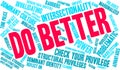 Do Better Word Cloud Royalty Free Stock Photo