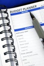 Do the budget planning on the day planner