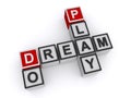 Do dream play word block Royalty Free Stock Photo