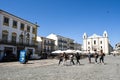 Do Giraldo square in Old Town of Evora, Portugal Royalty Free Stock Photo