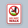 Do on green background. Red sign forbidden Royalty Free Stock Photo