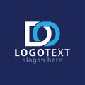 DO Initial letter abstract logo vector Royalty Free Stock Photo